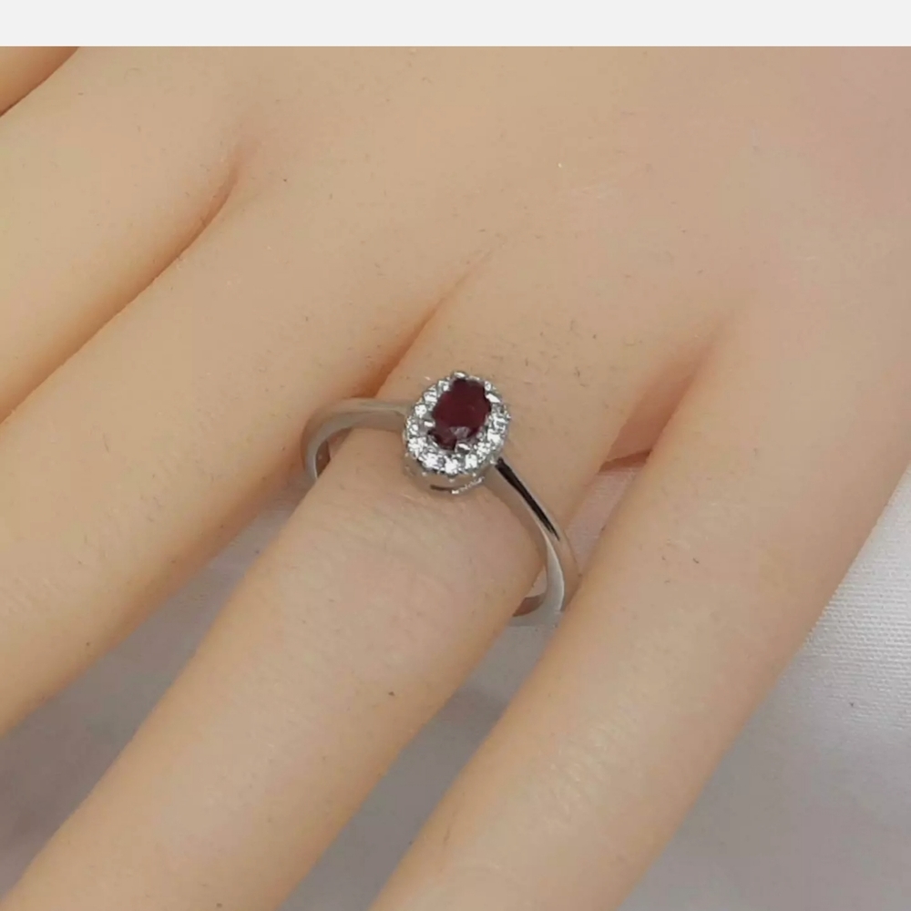 925 silver ruby ring - Picture 2 of 2
